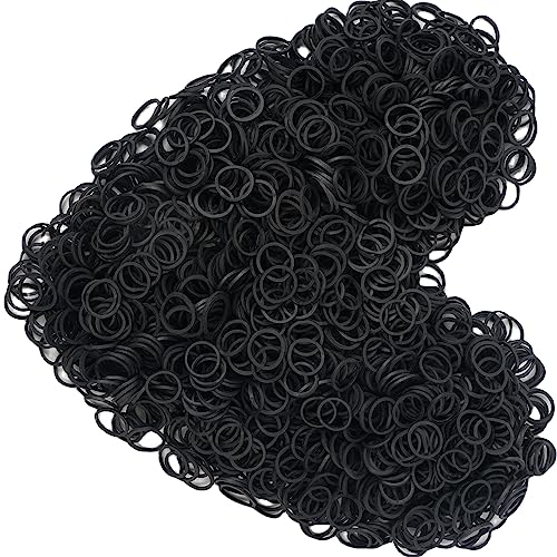 AIWOQI 2000pcs Mini Rubber Bands Black 0.5 inch – Small Elastic Ties for Office, Home & Craft
