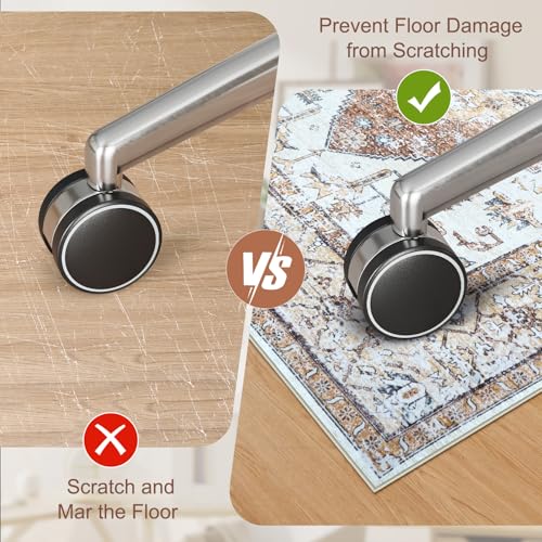 Anidaroel 5x7 Office Chair Mat for Hardwood Floor/Tile, Desk Chair Mat for Home Offices, Under Desk Rug for Rolling Chair, Anti-Slip Office Rugs for Rolling Chairs, Large Floor Protector Rug, Khaki