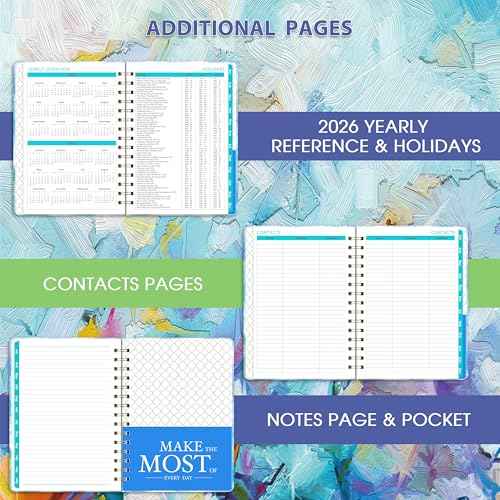 2026 Planner - Planner 2026, Jan 2026 - Dec 2026, 6.3¡¯¡¯ ¡¿ 8.4¡¯¡¯, Weekly and Monthly with Tabs, Inner Pocket, Hardcover, Elastic Closure