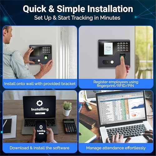 Time Clock for Small Business | No Monthly Fees Clock in Machine for Employees | T150 Time Card Machine | Time Clock Punch Machine | Timeclocks Small Business | Easy Employee Reporting!