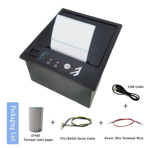 Thermal Label Printer Serial Port TTL/RS232 Sticker Printing Module Thermal Label Printer with Automatic Paper Cutting