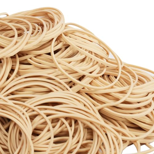 Beige #18 Rubber Bands 500pcs – Elastic Office Bands for Bundling