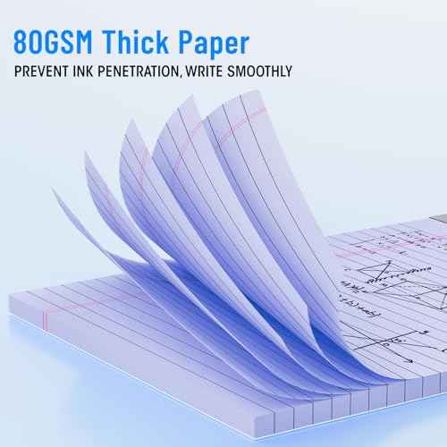 5pcs Legal Pads 8.5 x 11, Notepads 8.5 x 11 Inch,30 Sheets/Pack, Color Note Pads Clear Print Writing Pads of Paper, Memo Pads , Perforate Legal Notepads Paper , Wide Ruled Lined with Sturdy Back