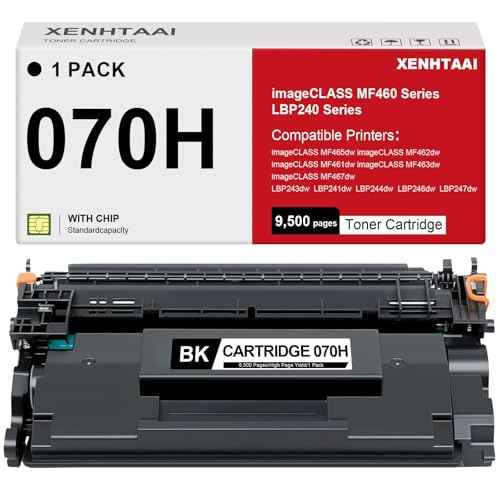 070H Black Toner Cartridge CRG-070H CRG070H Toner Cartridge Compatible for Canon ImageCLASS MF461dw MF462dw MF465dw LBP243dw LBP266dw LBP247dw Printers (9500 Pages)