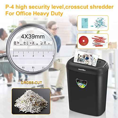 High-Performance Paper Shredder, 14-Sheet Cross Cut, 6.6-Gallon Basket, P-4 Security, 3-Mode Design - Jam Proof Heavy Duty Office Shredder (ETL Certified)