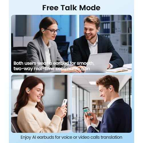 AI Translation Earbuds Real Time 164 Languages Translator Ear Buds Audifonos Traductores Ingl?s Espa?ol 4-in-1 Wireless Headphones Bluetooth Earphones for Travel Business Meeting Learning Black