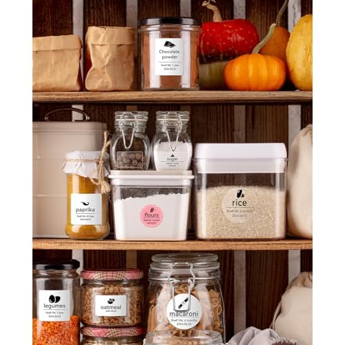 3 Rolls Round Clear Labels for NIIMBOT B1 B21 B3S K3 Label Maker, 2'' x 2'' (50x50mm) Printer Labels, Food Labels for Jars, Personalized Editable Labels for Home/School/Office