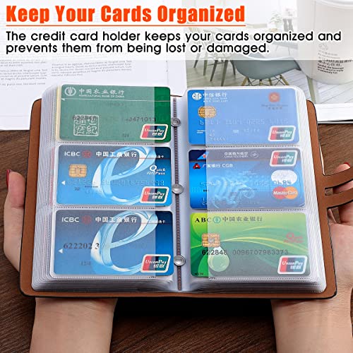 Romozi Black RFID Credit Card Holder Organizer with 96 Card Slots