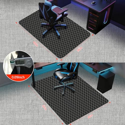AiBOB Office Chair Mat for Carpet, 60"x48"Gaming Computer Desk Mat for Low Pile Carpet, Heavy Duty Floor Protector Mat for Rolling Chairs, Easy Glide Chair Mat for Home Office
