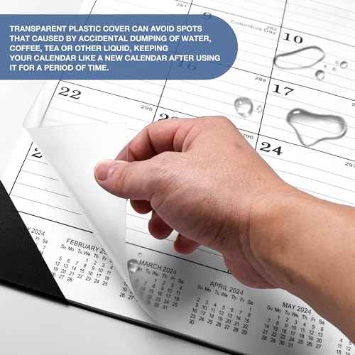 Desk Calendar 2026,January 2026 to June 2027,Desk calendar 2026 Large 22x17, Calendar 2026 with PVC Cover,Round Holes& NOTES List (Black),18 Months 2026 Desk Calender.