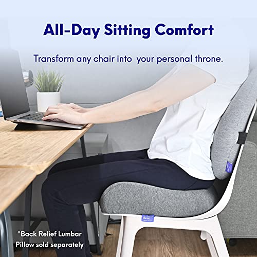 Cushion Lab Pressure Relief Seat Cushion Black - Ergonomic Memory Foam for Office & Car