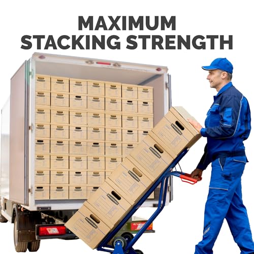 Bankers Box Small Moving Boxes 10-Pack with Reinforced Handles, Easy Assembly