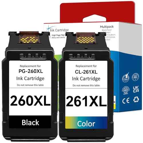 260XL 261XL Compatible for Canon 260 261 Ink Cartridges Replacement for Canon TS6420a Ink Cartridges Compatible for Canon Pixma TS6420 TS6400 TR7020a TS5320 TS5320a TR7000 TS5300 TR7020 TR7022 Printer