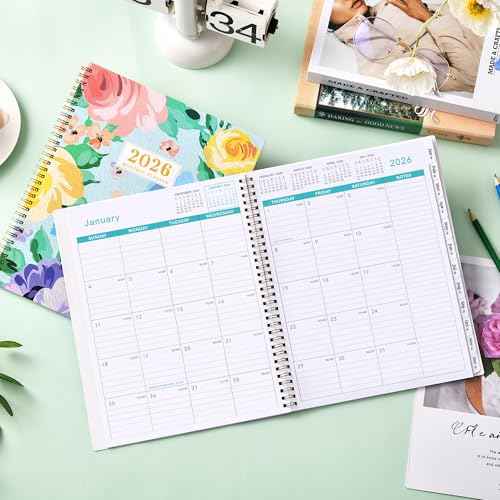 2026 Monthly Planner - 2026 Calendar, Jan. 2026 to Dec. 2026, 9'' x 11'', 12 Months Planner 2026, Monthly Tabs, Notes Pages, Back Pocket