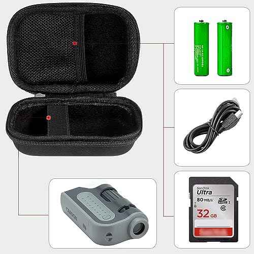 Leayjeen Microscope Case Compatible with Carson MicroBrite Plus 60x-120x LED and UV Lighted Pocket Microscope-Black(Case Only)