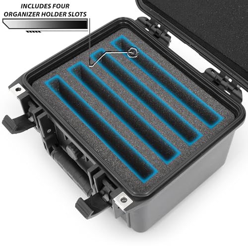 CASEMATIX IPX7 Waterproof Collectible Currency Graded Banknote Case Compatible with PCGS and PMG Money Holders and More, Graded Currency Sleeve Storage Box With 4 Album Dividers