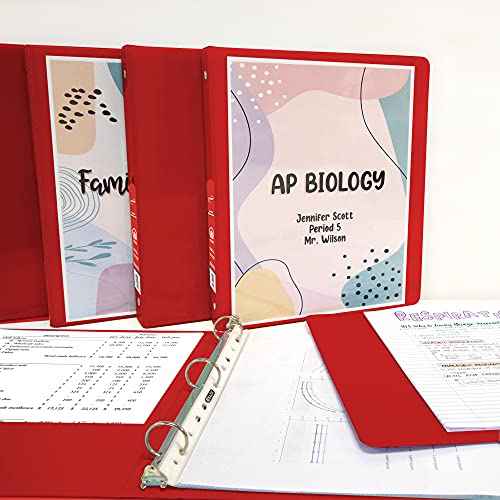 BAZIC Products 3 Ring Binder 1/2" Economy View Binders Organizer - Red, Round Ring, Hold 100 Sheets Paper, for School Office Home, 12-Count