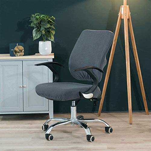Sunnyway 2 Grey Stretchable Office Chair Seat Cover – Spandex Slipcover Protectors