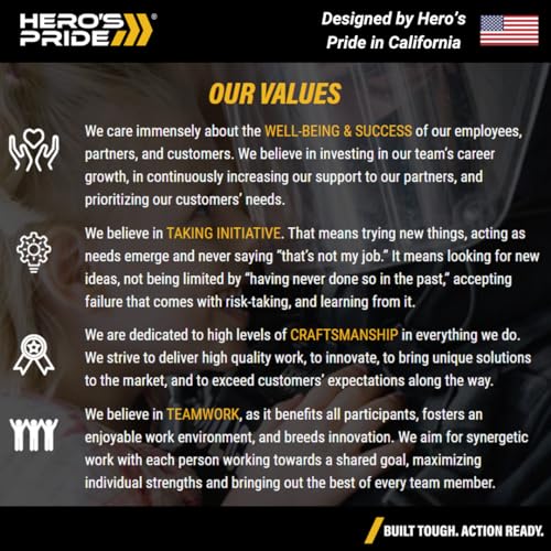 Hero's Pride Security Officer Badge, Enameled & Plated, 5PC Pin Catch Design, Standard Issue Badge Size