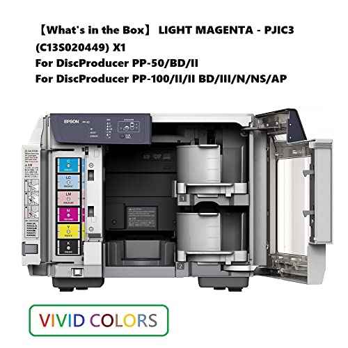 Digital Light Magenta Ink Cartridge (1-Pack) for DiscProducer PP-100, PP-50, PP-100II, PP-100N, PP-100BD, PP-100AP in Retail Packaging