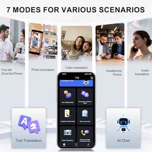 AI Translation Earbuds Real Time,LCD Touchsreen,164 Language Translator Earbuds,70 Hours Audifonos Traductores Ingl?s Espa?ol,Noise Cancelling Translation Headphones with Audio and Video Calls,IPX7