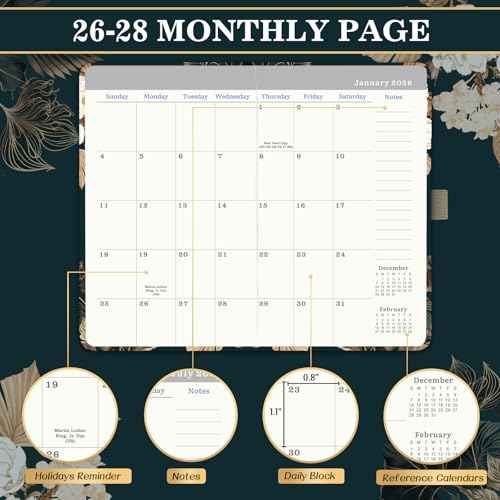 2026-2028 Monthly Pocket Planner/Calendar - Jan 2026 - Dec 2028(36 Months), 3 Year Monthly Planner 2026-2028, 6.4" x 3.8", 2 Bookmarks, Inner Pocket, Pen Holder, Perfect Organizer