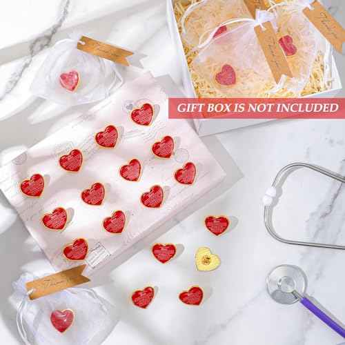 Sasylvia 100 Sets Nurse Lapel Pins Nurse Practitioner Week Appreciation Gifts Bulk Heart Enamel Rn Brooches LPN Badges Nursing Student Accessories Nursing Supplies for Medical Assistant
