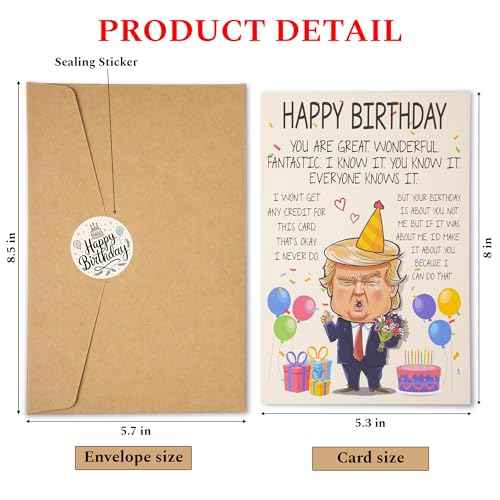 Funny Birthday Card for Men, Women ? Hilarious Gag Gift for Dad, Mom, Husband, Wife ? Unique Birthday Gift Idea for Him or Her