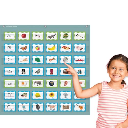 Teacher Created Resources Calming Blue 7 Pocket Chart (28" x 28") (TCR20101)
