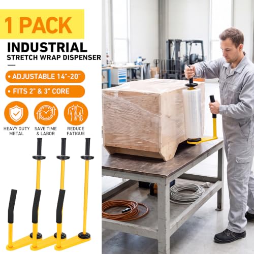 Stretch Film Dispenser Heavy Duty Industrial Wrap Handle Adjustable