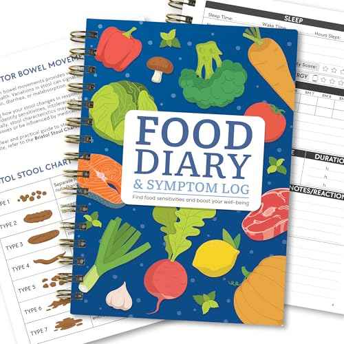 Food Diary and Symptom Log Book for Tracking Meals, Bowel Movements, Sleep, Reactions - Bristol Stool Chart, Notebook Journal for Low FODMAP, IBS, Allergies, Intolerance - Keto, Paleo, Whole30