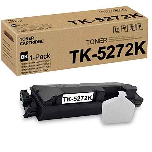 TK5272 TK-5272 TK-5272K Toner Cartridge (1 Pack, Black) Replacement for Kyocera ECOSYS M6235cidn M6635cidn P6230cdn Pinter, 1T02TV0US0 Toner