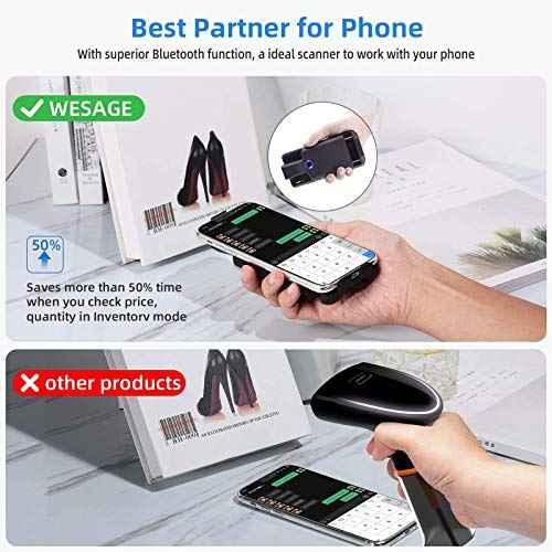 Symcode Portable Barcode Clip with Bluetooth - 1D 2D QR Bar Code Reader, PDF417, Data Matrix, Maxicode, Wireless Connect