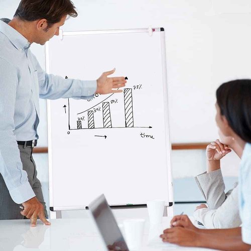 VIZ-PRO Magnetic H-Stand Whiteboard/Adjustable Dry Erase Easel,24 x 36 Inches