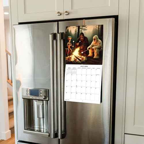 2026 The Lost Bigfoot Photographs Monthly Wall Calendar - "Recently Uncovered Vintage Pictures" of Bigfoot Doing Funny Things | White Elephant or Gag Gift Funny Calendar 2025-2026