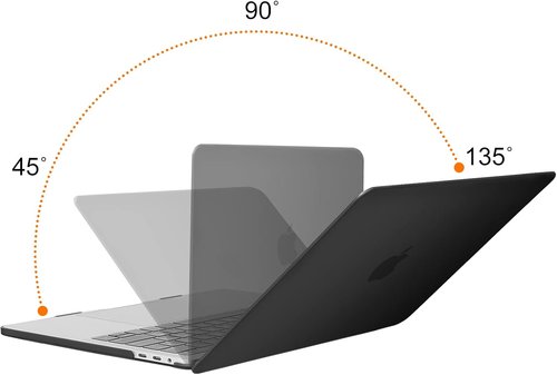 MOSISO Hard Shell Case & Neoprene Sleeve for MacBook Pro 13" (2023-2016) - Black