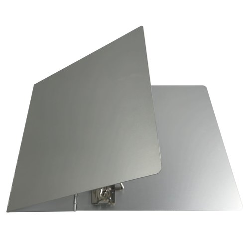 Posse Box - 3-Ring D-Slant 4" Binder RD-31 · Anodized Aluminum Silver · 11-5/8" x 12-1/8" x 3-3/8" · Storage Organizer
