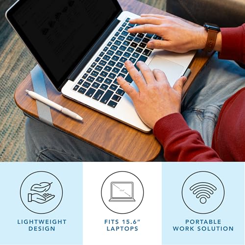 LapGear Arrow Stripes Designer Lap Desk for 15.6 Inch Laptops – Portable, Cushioned Work Surface with Phone Slot – Single Set with Optional Storage Basket