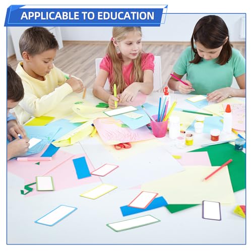 Utron 72PCS Magnetic Dry Erase Labels 3.2x1.2 Inch Reusable Colorful Name Plates