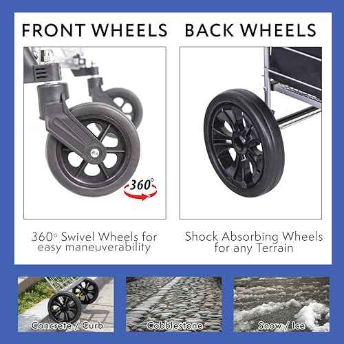 dbest products Cruiser Cart Deluxe 2 Shopping Grocery Rolling Folding Laundry Basket on Wheels Foldable Utility Trolley Compact Lightweight Collapsible, Silver