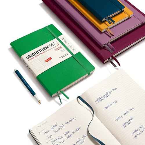LEUCHTTURM1917 - Weekly Planner & Notebook 2026, Hardcover, Composition (B5), Ruled, Forest Green (Jan 1 - Dec 31, 2026)
