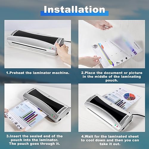 300 Pack Laminating Sheets, 5Mil 9" x 11.5" Laminating Pouches£¬5Mil Clear Thermal Lamination Sheet Paper for Laminator, Holds 8.5 x 11 Inch Sheets