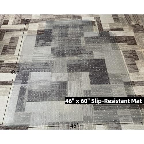 Heavy-Duty Office Chair Mat for Carpet, 46"x60" with Lip, Clear Carpet Floor Protector for Low to Medium Pile Carpets, Smooth-Glide Desk Mat