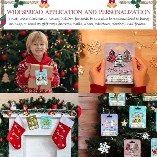 Christmas Money Holder Cards Set of 8 for Cash Gift,Christmas Cards Money Holder Ornaments with Cover for Christmas Decoration,Funny Xmas Cash Gift Ideas, Merry Christmas Hanging Ornaments Decor
