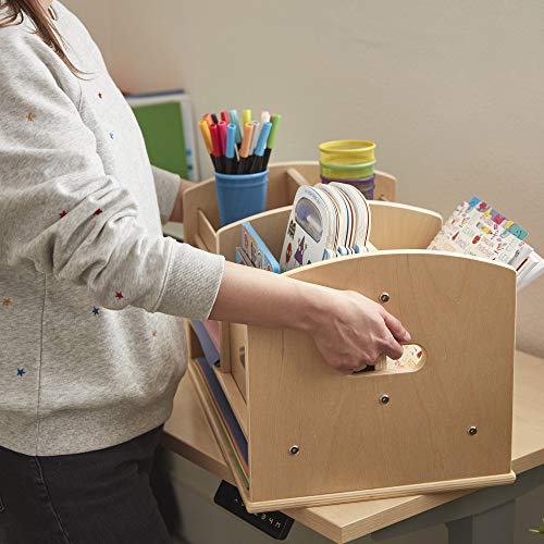 ECR4Kids Tabletop Supplies Storage Center, Teacher Caddy, Natural