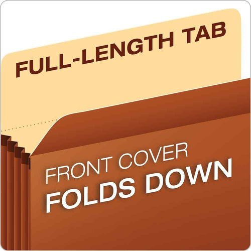Pendaflex File Pockets, 1.75 Inch Expansion, Brown, Letter, 25 per box (1514C-OX)