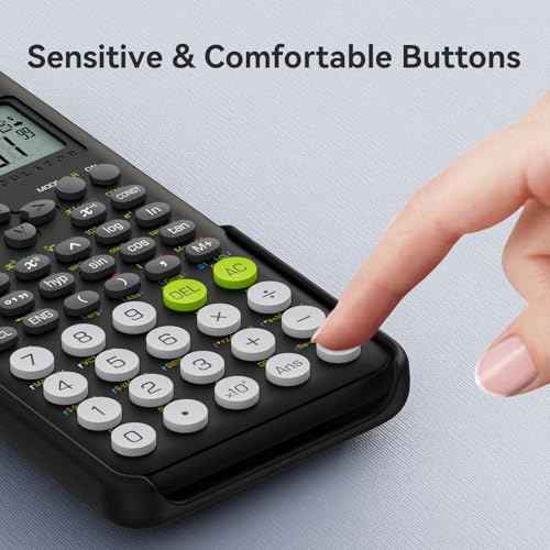Scientific Calculators Bulk 8 Pack School Supplies, ROATEE 991MS 401 Functions 2-Line Display Desktop Calculator for Student with Sliding Cover, Solar Battery Dual Power for Middle High School Teacher
