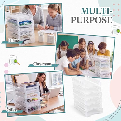 Geetery Clear Turn-In Trays Set of 12 for Classroom Organization