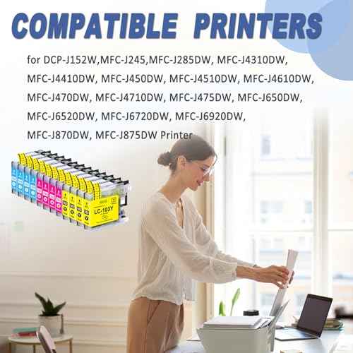 HGZ LC103XL Compatible Color Ink Cartridge Replacement for LC103 LC103XL Worked for MFC J870DW J450DW J470DW J650DW J4410DW J4510DW J4710DW J6720 (4 Cyan, 4 Magenta, 4 Yellow, 12 Pack)