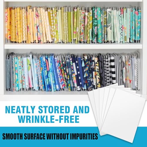 Set of 100 Fabric Organizer Boards 7.5 x 10.5 Inches with 400 Clips for Fabric & Magazine Storage